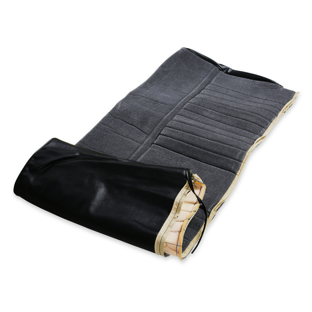 Classic-Trucks-CK-Seat-Upholstery-Kit---Deluxe-Pleat-ClothVinyl---BlackSilver