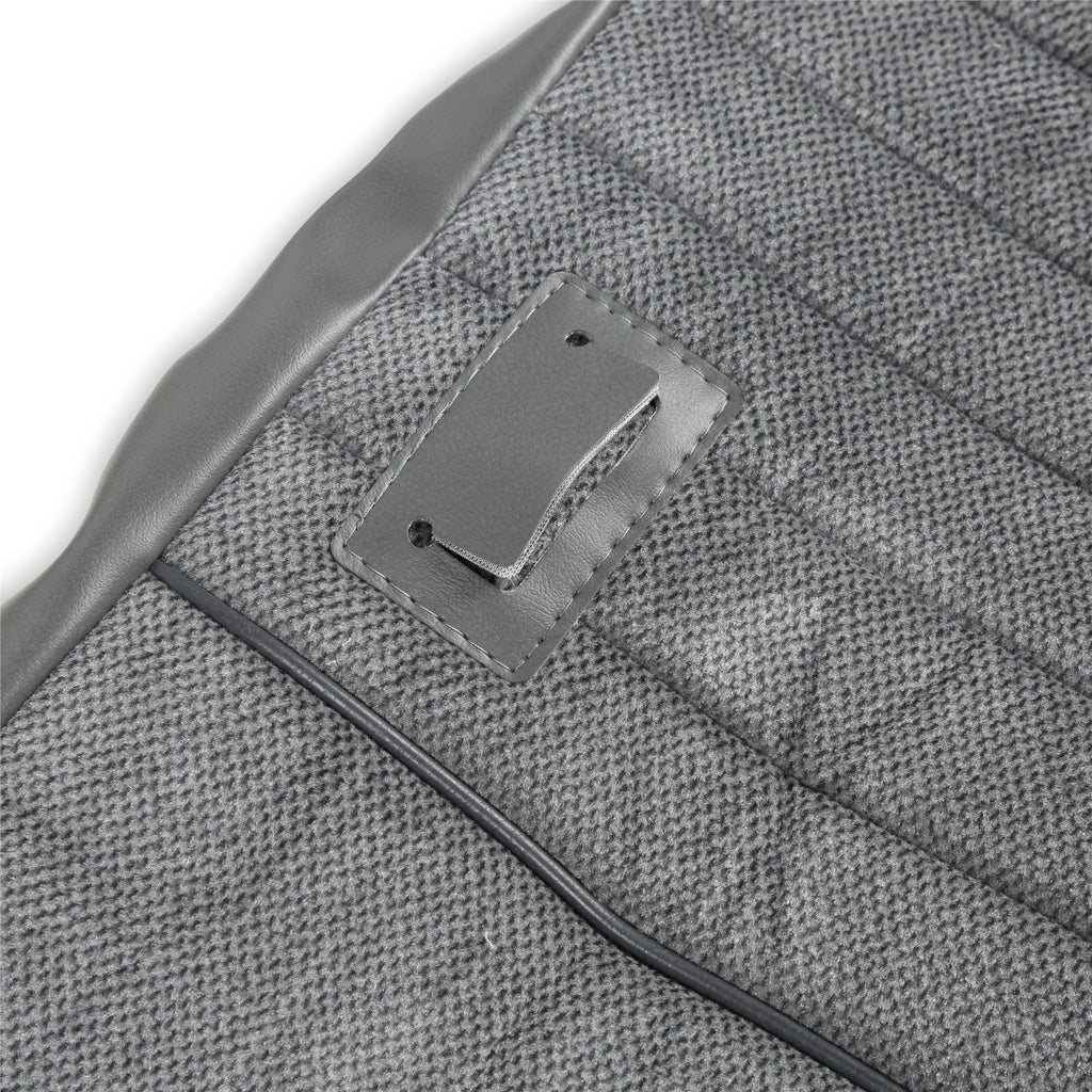 Classic-Trucks-CK-Seat-Upholstery-Kit---Deluxe-Pleat-ClothVinyl---GreyCharcoal