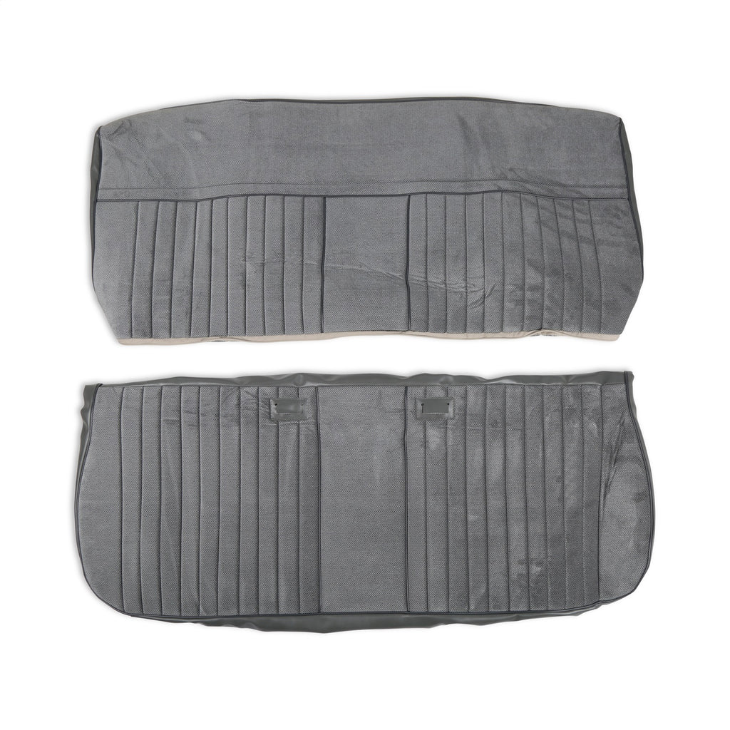 Classic-Trucks-CK-Seat-Upholstery-Kit---Deluxe-Pleat-ClothVinyl---GreyCharcoal