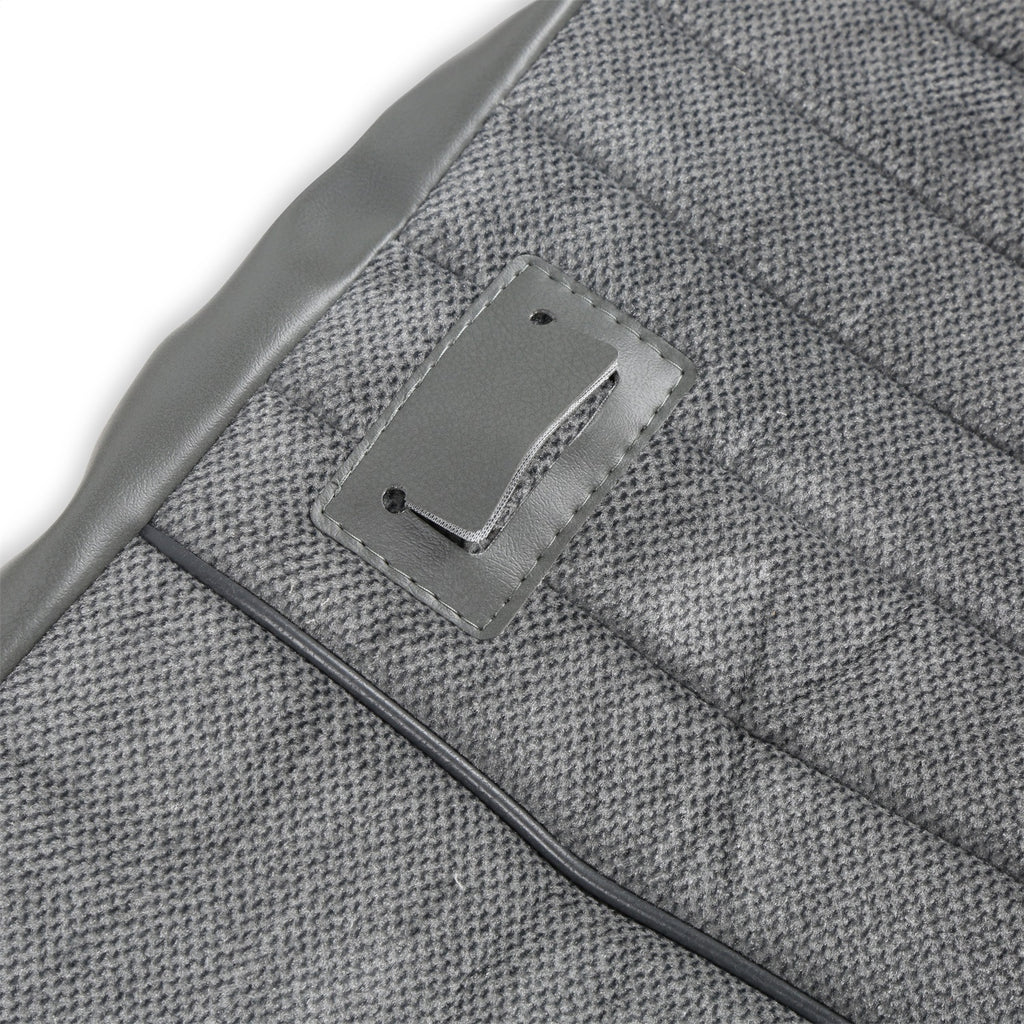 Classic-Trucks-CK-Seat-Upholstery-Kit---Deluxe-Pleat-ClothVinyl---GreyCharcoal