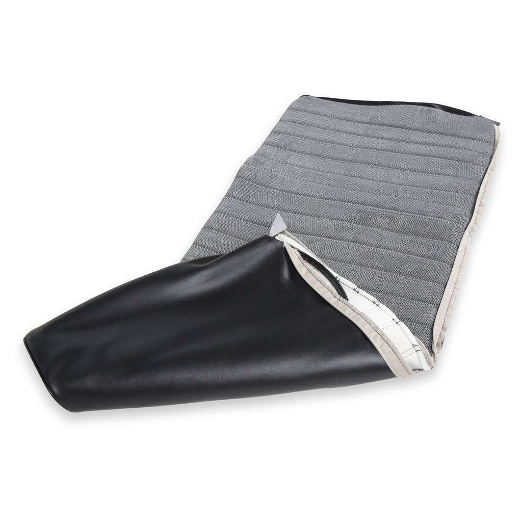 Classic-Trucks-CK-Seat-Upholstery-Kit---Full-Pleat-ClothVinyl---BlackSilver