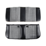 Holley 05-310  Classic Trucks C/K Seat Upholstery Kit - Standard Pleat Cloth/Vinyl - Black/Silver