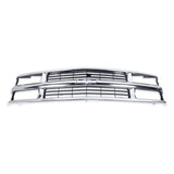 Holley 04-488  Classic Trucks Gmt400 Chevy Grille W/O Sport Package - Chrome/Black