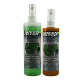 Green Filter 2807 Cleaner and Synthetic Oil Kit; 12oz. Cleaner; 8oz. Oil (Orange)
