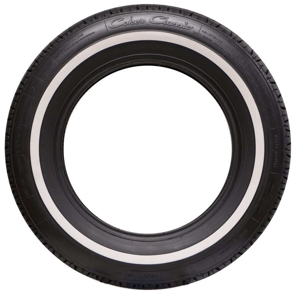 Coker 738101 165R15  Coker Classic SS 3/4" WW for Select Austin A40, Austin Cambridge, Austin Healey 100, Austin Healey 100-6, Austin Healey 3000, Borgward Hansa 1500, Daimler Conquest, Daimler SP250, Hillman Husky, Hillman Minx, Lancia Appia, Lancia