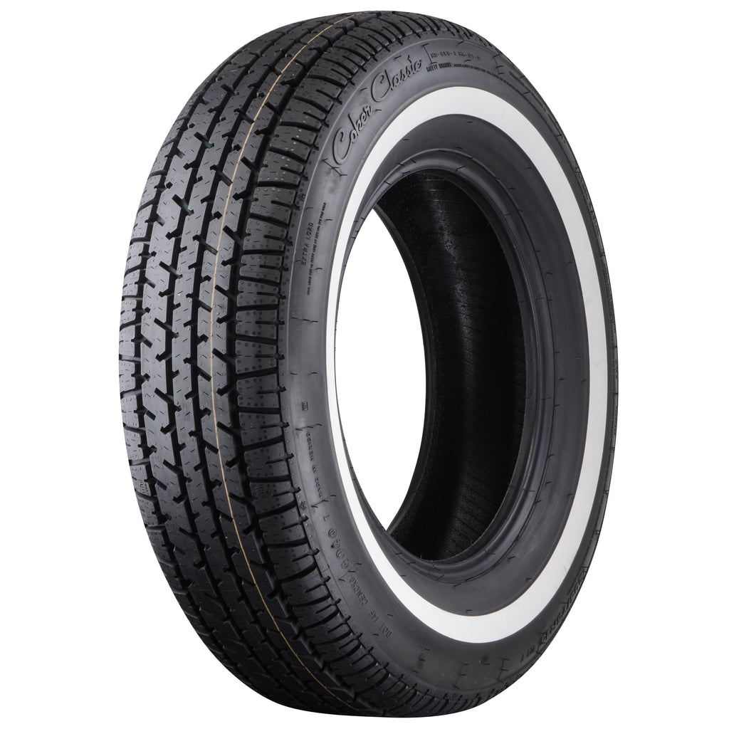 Coker 738105 215/75R14 Coker Classic SS 1" WW for Select Buick Sportwagon, Chevrolet Chevelle, Chevrolet Impala, Chrysler 300, Chrysler Newport, Chrysler Windsor, DeSoto Firesweep, Dodge 330, Dodge 440, Dodge 880, Dodge C500, Dodge Coronet, Dodge D500,