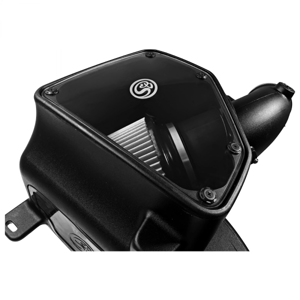 Cold-Air-Intake-For-14-18-Dodge-Ram-2500-3500-Hemi-V8-6.4L-Dry-Extendable-White-SB