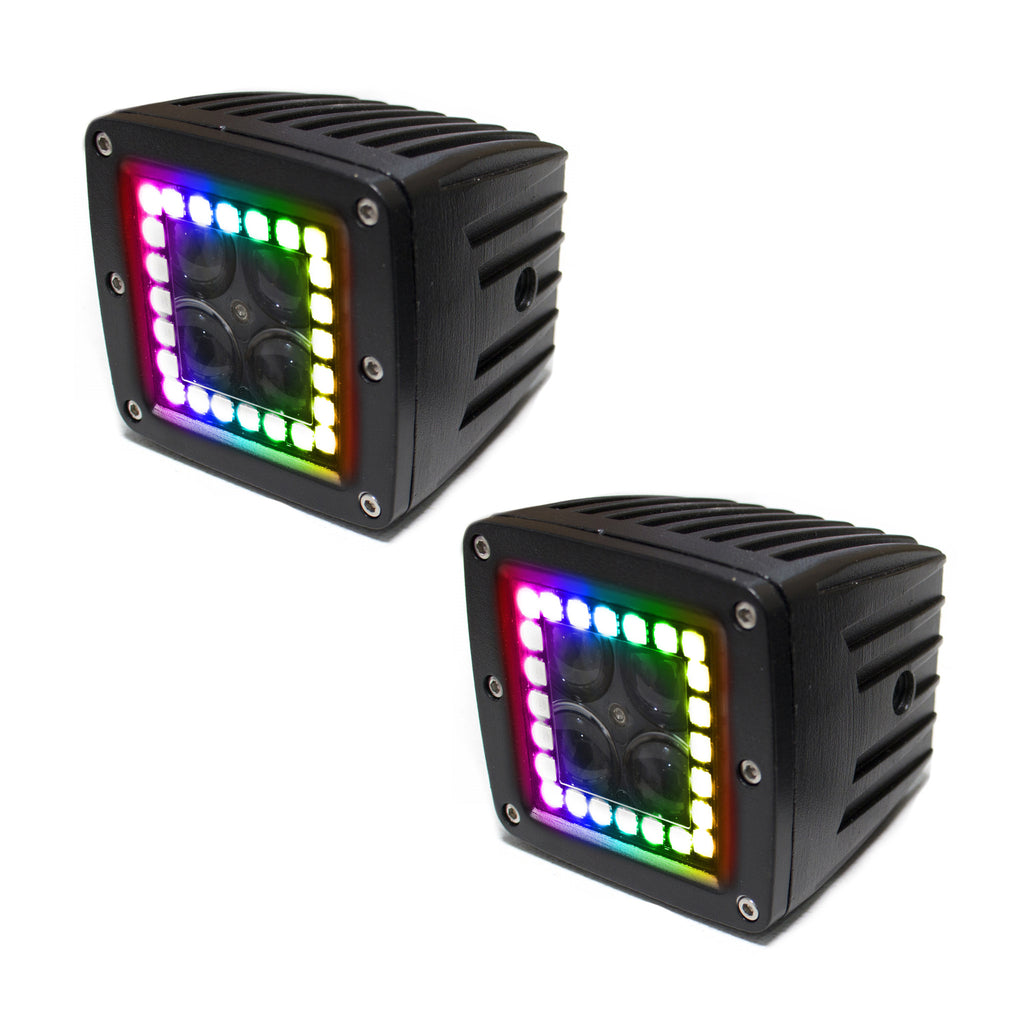 Coloradapt-Halo-3X3in-Cube-Light-W-Rgb-Multi-Color-Functions-(Pair)