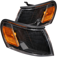 Load image into Gallery viewer, Corner-Lights-1993-1997-Toyota-Corolla-Euro-Corner-Lights-Black-W-Amber-Reflector