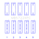 King Engine Bearings MB5722XPC MAIN BEARING SET For MITSUBISHI 4B11T EVO X, 2007->