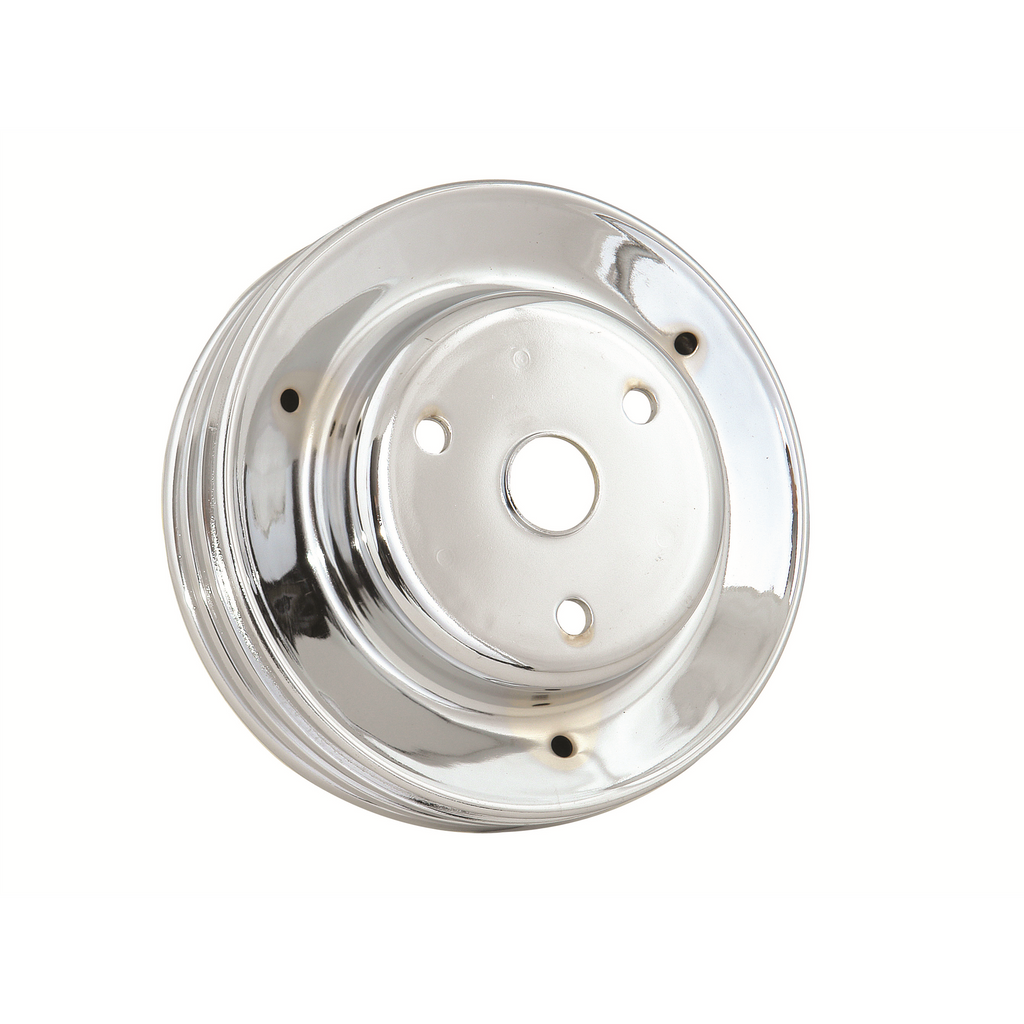 Crankshaft-Pulley---Chrome---Triple-Groove