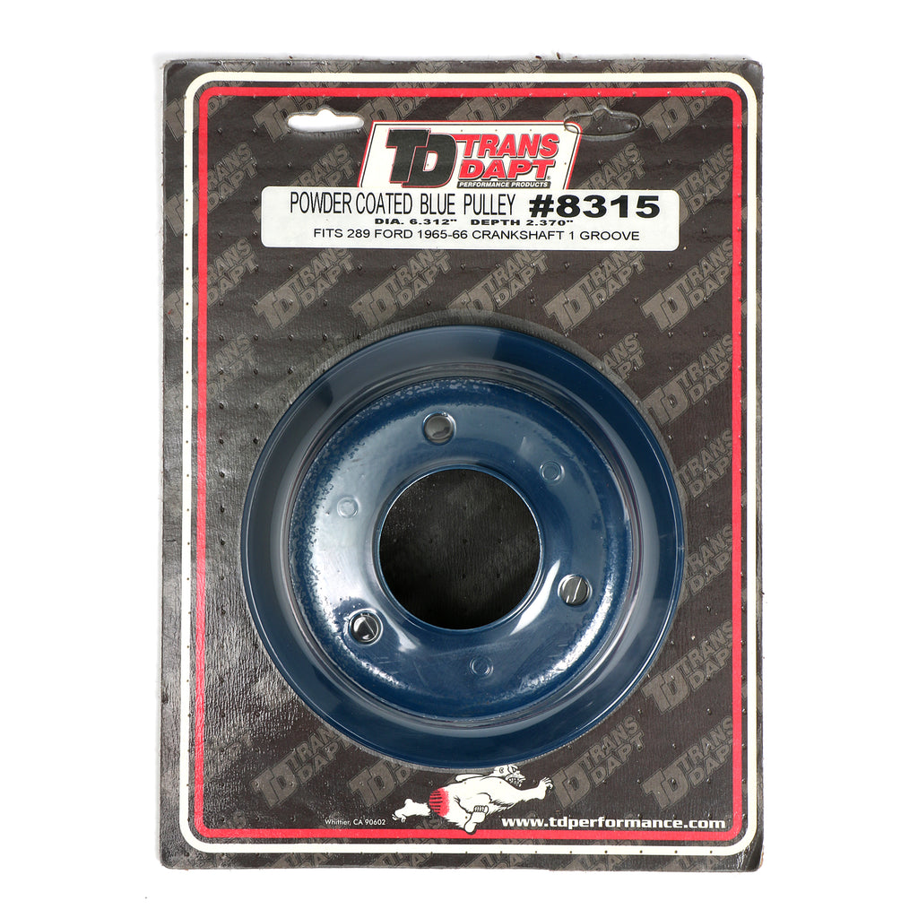 Crankshaft-Pulley;-1-Groove;-65-66-Ford-289;-O.E.-Water-Pump--Ford-Blue