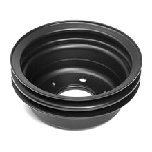 Load image into Gallery viewer, Crankshaft-Pulley;-2-Groove;-65-66-Ford-289;-O.E.-Water-Pump--Asphalt-Black