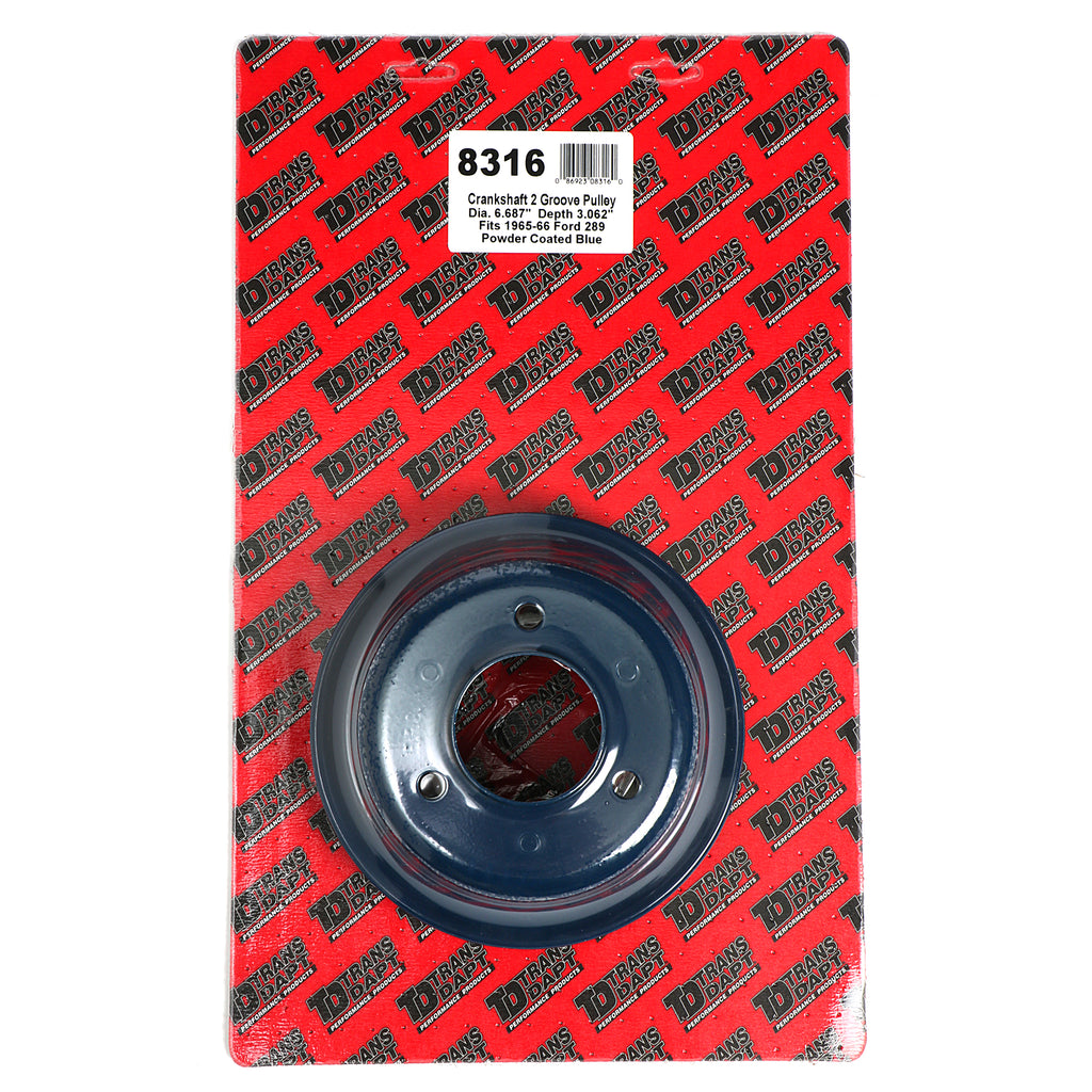 Crankshaft-Pulley;-2-Groove;-65-66-Ford-289;-O.E.-Water-Pump--Ford-Blue