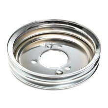Load image into Gallery viewer, Crankshaft-Pulley;-2-Groove;-Chevrolet-396-454;-Short-Water-Pump-Chrome