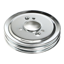 Load image into Gallery viewer, Crankshaft-Pulley;-2-Groove;-Chevrolet-396-454;-Short-Water-Pump-Chrome