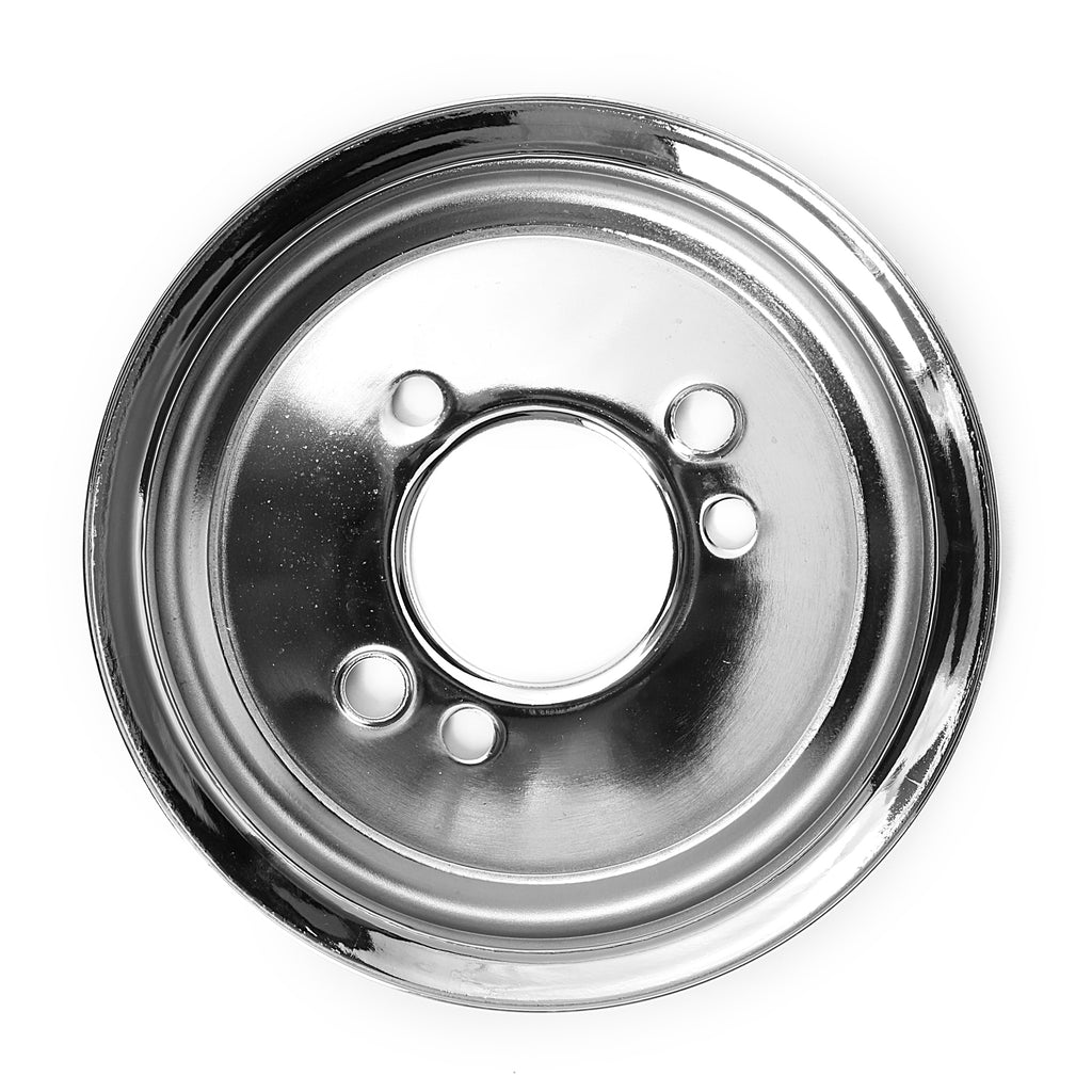 Crankshaft-Pulley;-2-Groove;-Chevrolet-396-454;-Short-Water-Pump-Chrome