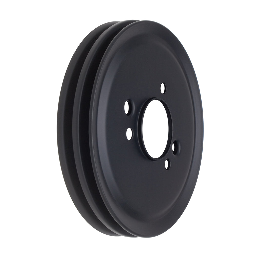 Crankshaft-Pulley;-2-Groove;-Chevrolet-Bb-(65-68);Short-Water-Pump-Asphalt-Black