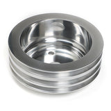Trans-Dapt 6058 CRANKSHAFT Pulley; 3 Groove; 55-68 CHEVROLET 283-350; LONG W/P- Pol. ALUMINUM