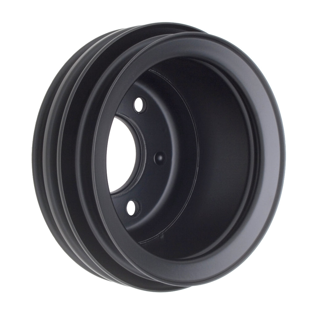 Crankshaft-Pulley;-3-Groove;-65-66-Ford-289;-O.E.-Water-Pump--Asphalt-Black