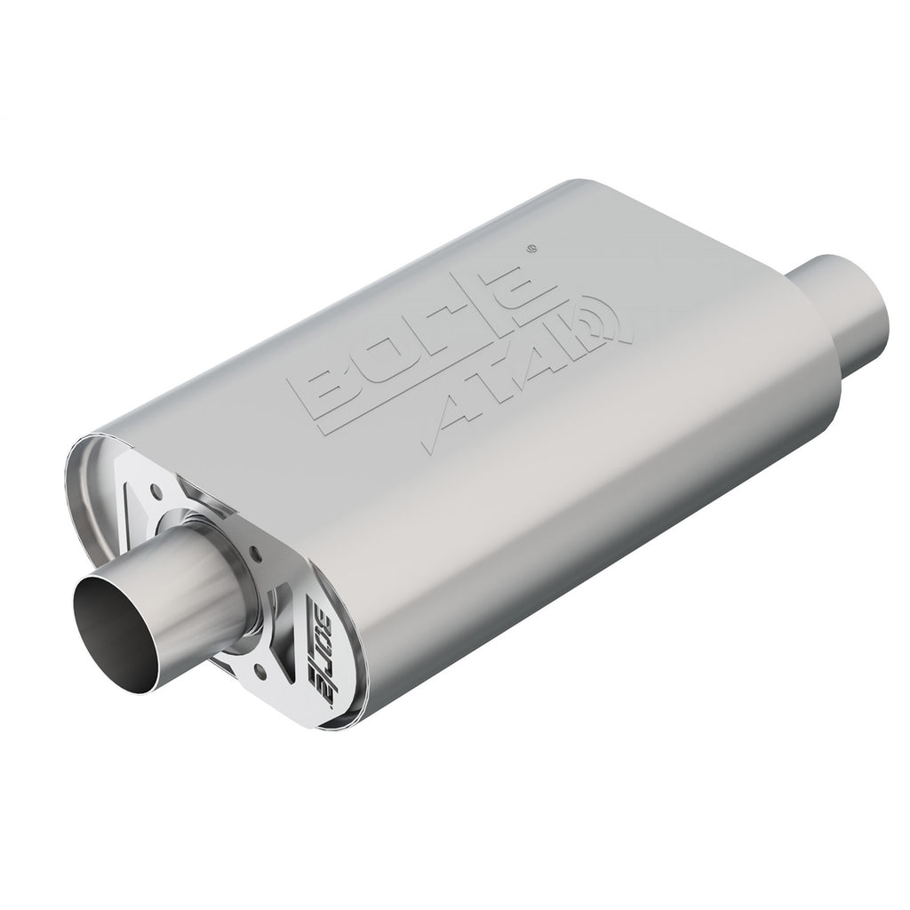 Cratemuffler-Sbc-Stock-Output-283327350-V8-2.5In-OffsetCenter-14Inx4.35Inx9in-Oval-Muffler