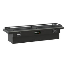 Load image into Gallery viewer, Crsovr-Low-Profile-Sgl-Lid-Dia-Tread-Mat-Black-Alum-69X19.25X13.5-WRail-On-Lid