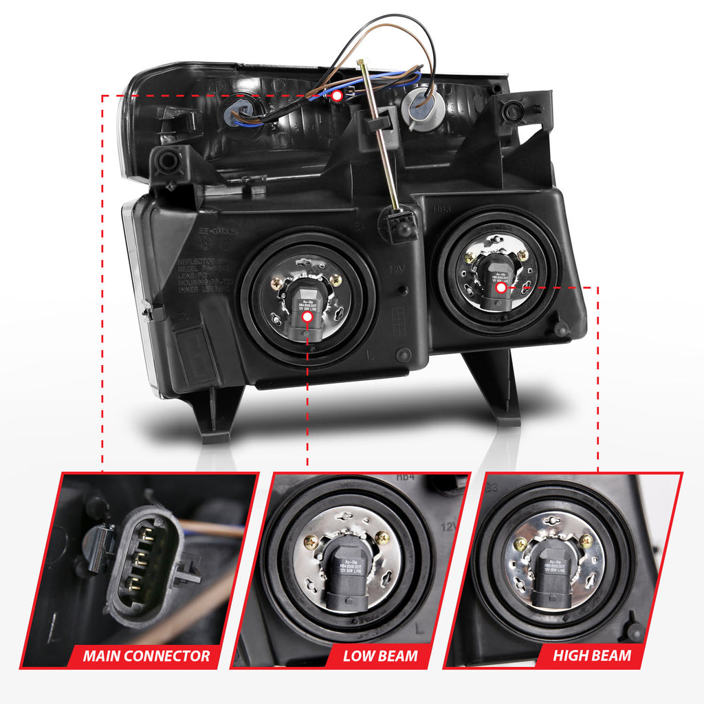 Crystal-Headlight-Set;-Clear-Lens;