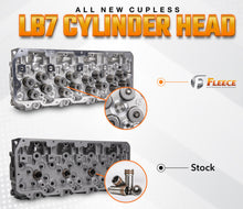 Load image into Gallery viewer, Fleece Performance FPE-61-10001-P-CL Freedom Series Duramax Cylinder Head w/ Cupless Injector Bore for 2001-2004 LB7 for Select Chevrolet Silverado HD, Chevrolet Silverado 3500, GMC Sierra HD, GMC Sierra