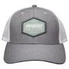 Custom-Snapback-Trucker-Hat,-Grey-With-White-Mesh-Back