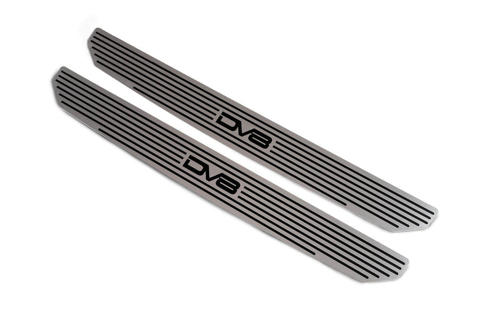 DV8 Offroad D-JL-180014-SIL2 Front Sill Plates with DV8 Logo for Select Jeep Gladiator, Jeep Wrangler