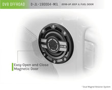 Load image into Gallery viewer, DV8 Offroad D-JL-190004-MIL Fuel Door for Select Jeep Wrangler