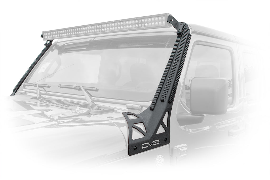 DV8 Offroad D-JL-190052-PIL A-Pillar Mounted Rail System for Select Jeep Gladiator, Jeep Wrangler