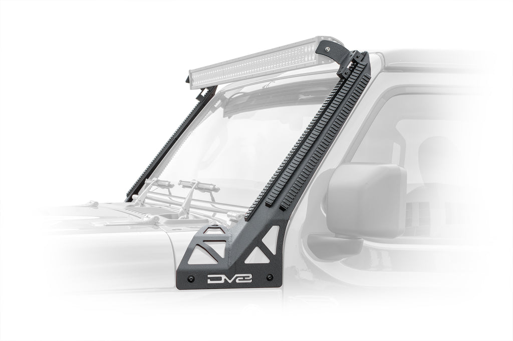 DV8 Offroad D-JL-190052-PIL A-Pillar Mounted Rail System for Select Jeep Gladiator, Jeep Wrangler