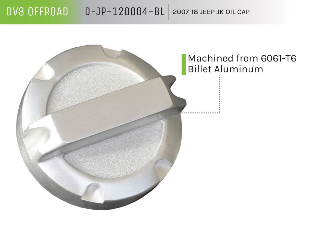 DV8 Offroad D-JP-120004-BL Oil Cap for Select Jeep Wrangler