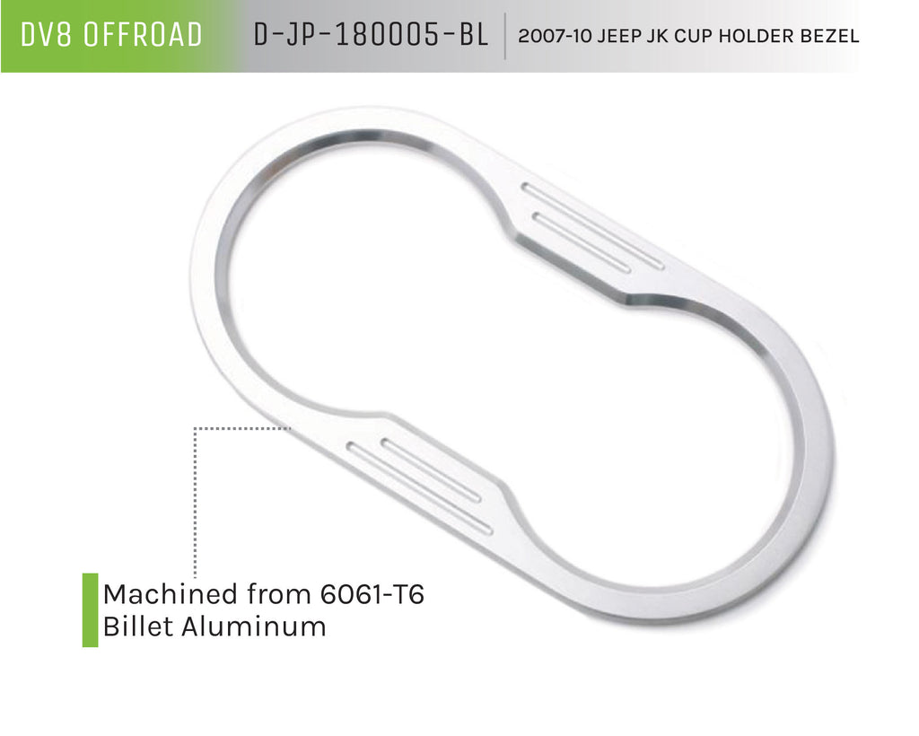 DV8 Offroad D-JP-180005-BL Cup Holder Bezel for Select Jeep Wrangler