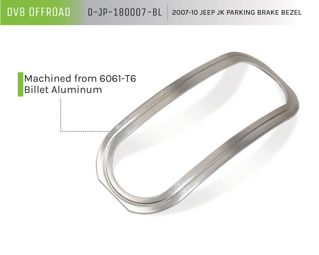 DV8 Offroad D-JP-180007-BL Parking Brake Bezel for Select Jeep Wrangler