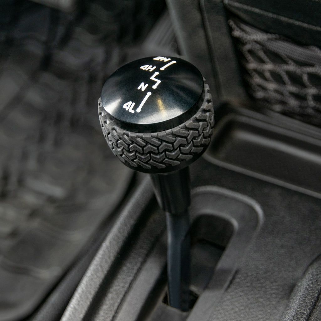 DV8 Offroad D-JP-180011-BK 4WD Shift Knob; Black for Select Jeep Wrangler, Jeep Wrangler JK