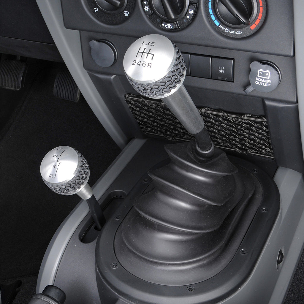 DV8 Offroad D-JP-180012-BL 6-Speed Shift Knob; Silver for Select Jeep Wrangler