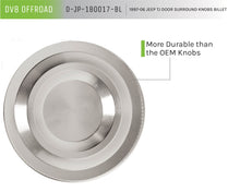 Load image into Gallery viewer, DV8 Offroad D-JP-180017-BL Door Surround Knobs; Billet; Sold as Set for Select Jeep Wrangler