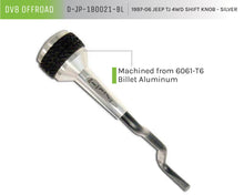 Load image into Gallery viewer, DV8 Offroad D-JP-180021-BL 4WD Shift Knob; Silver for Select Jeep Wrangler