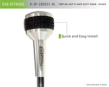 Load image into Gallery viewer, DV8 Offroad D-JP-180021-BL 4WD Shift Knob; Silver for Select Jeep Wrangler