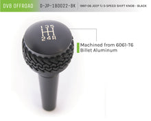 Load image into Gallery viewer, DV8 Offroad D-JP-180022-BK 5-Speed Shift Knob; Black for Select Jeep Wrangler