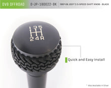 Load image into Gallery viewer, DV8 Offroad D-JP-180022-BK 5-Speed Shift Knob; Black for Select Jeep Wrangler