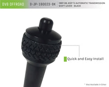 Load image into Gallery viewer, DV8 Offroad D-JP-180023-BK Auto Trans Shift Lever; Black for Select Jeep Wrangler