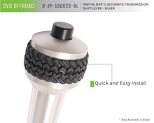 Load image into Gallery viewer, DV8 Offroad D-JP-180023-BL Auto Trans Shift Lever; Silver for Select Jeep Wrangler