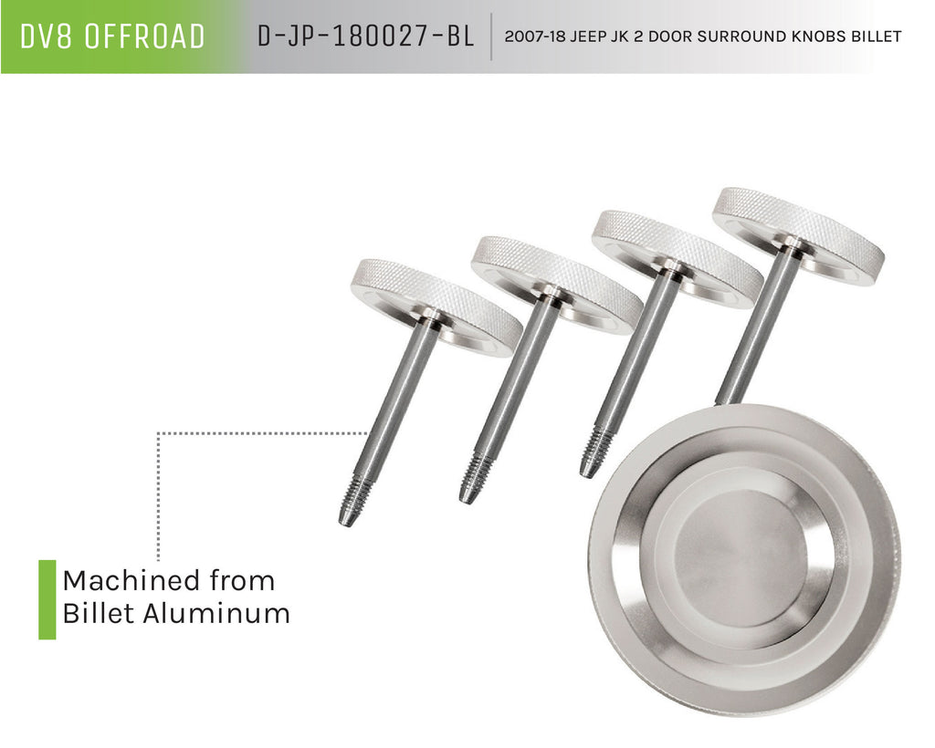 DV8 Offroad D-JP-180027-BL Knobs for Select Jeep Wrangler, Jeep Wrangler JK