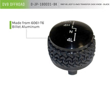 Load image into Gallery viewer, DV8 Offroad D-JP-180031-BK 4WD Transfer Case Knob; Black for Select Jeep Wrangler