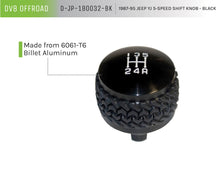 Load image into Gallery viewer, DV8 Offroad D-JP-180032-BK 5-Speed Shift Knob; Black for Select Jeep Wrangler
