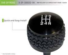 Load image into Gallery viewer, DV8 Offroad D-JP-180032-BK 5-Speed Shift Knob; Black for Select Jeep Wrangler