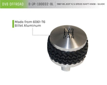 Load image into Gallery viewer, DV8 Offroad D-JP-180032-BL 5-Speed Shift Knob; Silver for Select Jeep Wrangler
